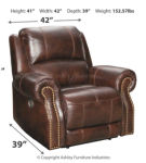 Signature Design by Ashley Buncrana Power Recliner-Chocolate