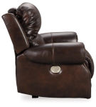 Signature Design by Ashley Buncrana Power Recliner-Chocolate