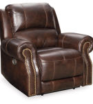 Signature Design by Ashley Buncrana Power Recliner-Chocolate