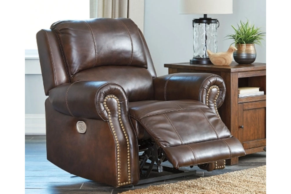 Signature Design by Ashley Buncrana Power Recliner-Chocolate