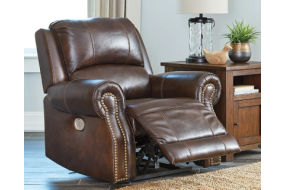 Signature Design by Ashley Buncrana Power Recliner-Chocolate