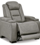 Signature Design by Ashley The Man-Den Power Recliner-Gray