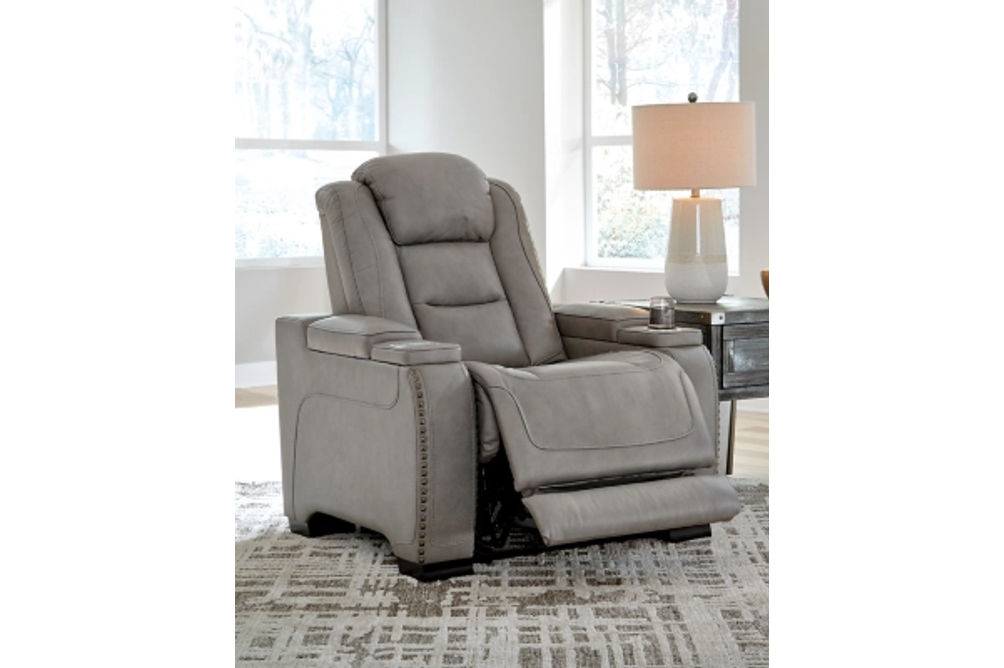 Signature Design by Ashley The Man-Den Power Recliner-Gray