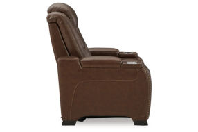 Signature Design by Ashley The Man-Den Power Recliner-Mahogany