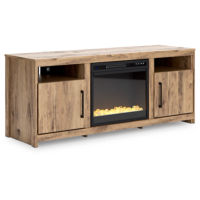 Signature Design by Ashley Hyanna 63" TV Stand with Electric Fireplace-Ta