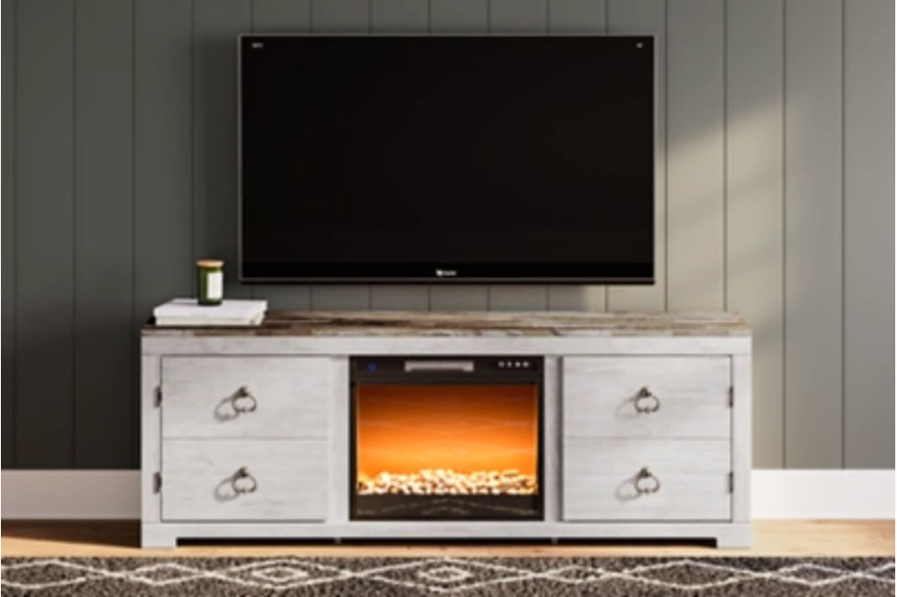 Signature Design by Ashley Willowton TV Stand with Electric Fireplace