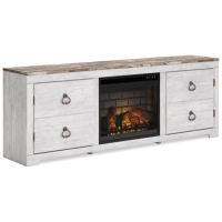 Signature Design by Ashley Willowton 72" TV Stand with Electric Fireplace