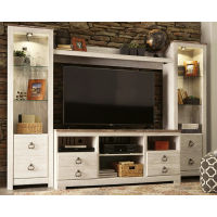 Signature Design by Ashley Willowton 3-Piece Entertainment Center-Whitewash