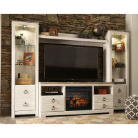 Signature Design by Ashley Willowton 4-Piece Entertainment Center with Electri