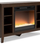 Signature Design by Ashley Camiburg Corner TV Stand with Electric Fireplace-Wa