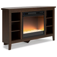 Signature Design by Ashley Camiburg Corner TV Stand with Electric Fireplace-Wa