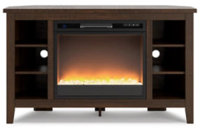 Signature Design by Ashley Camiburg Corner TV Stand with Electric Fireplace-Wa