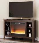 Signature Design by Ashley Camiburg Corner TV Stand with Electric Fireplace-Wa