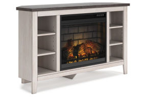 Signature Design by Ashley Dorrinson Corner TV Stand with Electric Fireplace-T