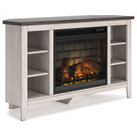 Signature Design by Ashley Dorrinson Corner TV Stand with Electric Fireplace-T