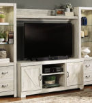 Signature Design by Ashley Bellaby 4-Piece Entertainment Center-Whitewash