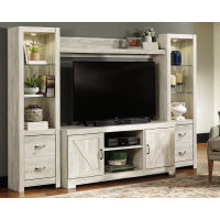 Signature Design by Ashley Bellaby 4-Piece Entertainment Center-Whitewash