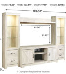 Signature Design by Ashley Bellaby 4-Piece Entertainment Center-Whitewash