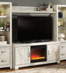 Signature Design by Ashley Bellaby 4-Piece Entertainment Center with Fireplace