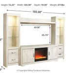 Signature Design by Ashley Bellaby 4-Piece Entertainment Center with Fireplace