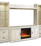 Signature Design by Ashley Bellaby 4-Piece Entertainment Center with Fireplace