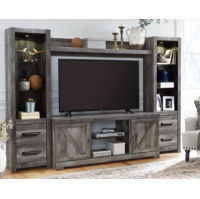 Signature Design by Ashley Wynnlow 4-Piece Entertainment Center-Gray