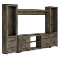 Signature Design by Ashley Trinell 4-Piece Entertainment Center-Brown