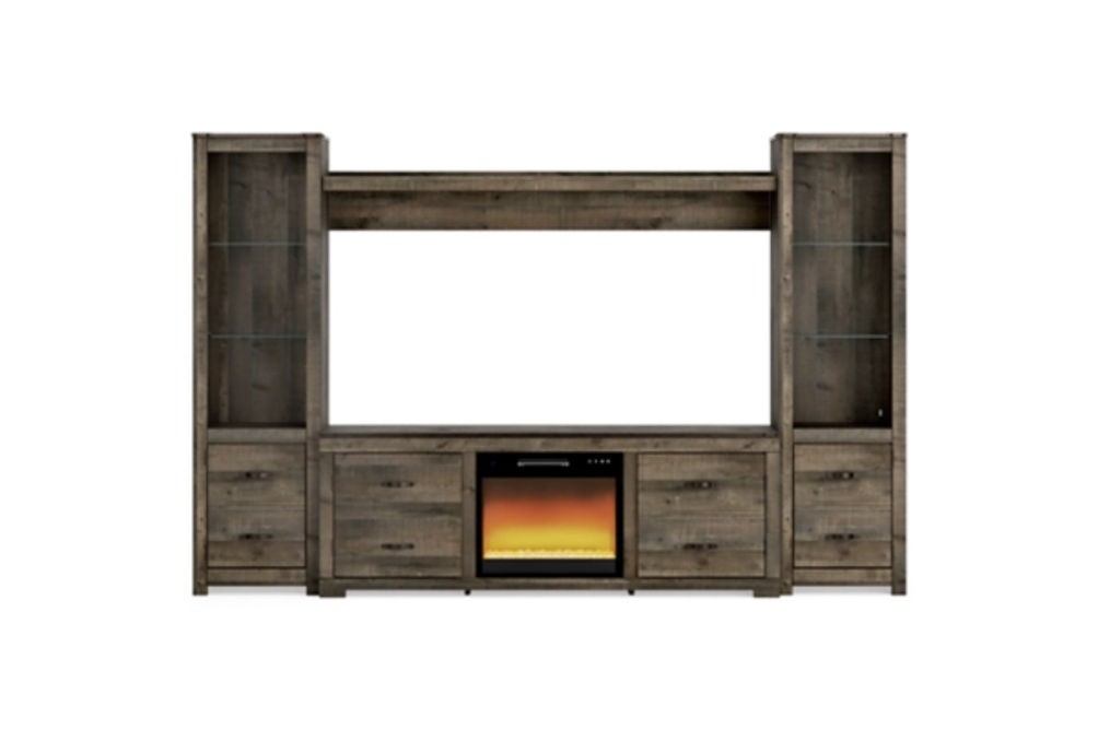 Signature Design by Ashley Trinell 4-Piece Entertainment Center with Electric