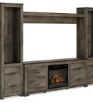 Signature Design by Ashley Trinell 4-Piece Entertainment Center with Electric