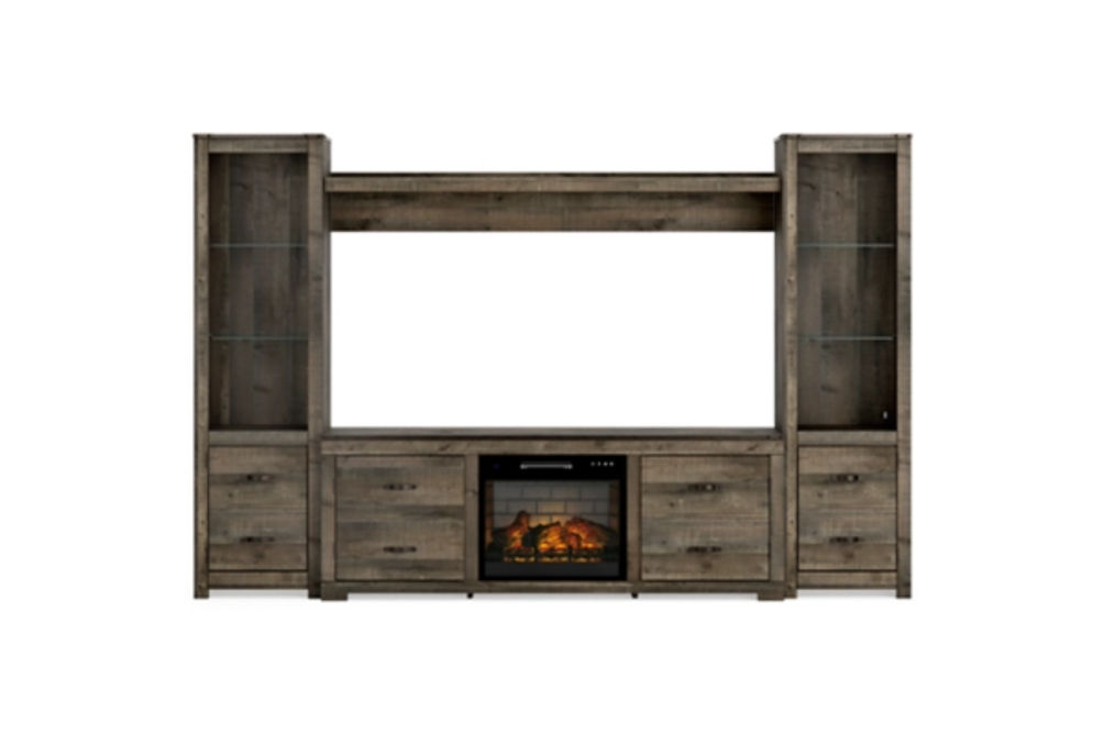 Signature Design by Ashley Trinell 4-Piece Entertainment Center with Electric