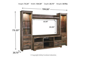 Signature Design by Ashley Trinell 4-Piece Entertainment Center-Brown