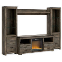 Signature Design by Ashley Trinell 4-Piece Entertainment Center with Electric