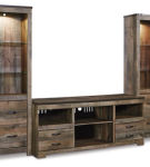 Signature Design by Ashley Trinell 3-Piece Entertainment Center-Brown