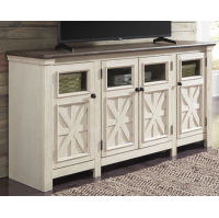 Signature Design by Ashley Bolanburg 74" TV Stand-White/Weathered Gray