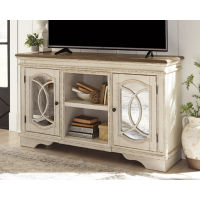 Signature Design by Ashley Realyn 62" TV Stand-Chipped White