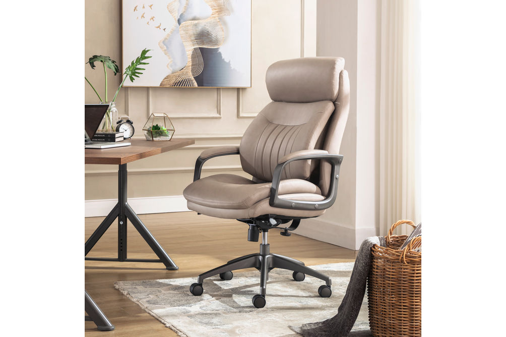 La-Z-Boy - Calix Big and Tall Executive Chair with TrueWellness Technology Office Chair - Taupe