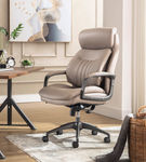 La-Z-Boy - Calix Big and Tall Executive Chair with TrueWellness Technology Office Chair - Taupe