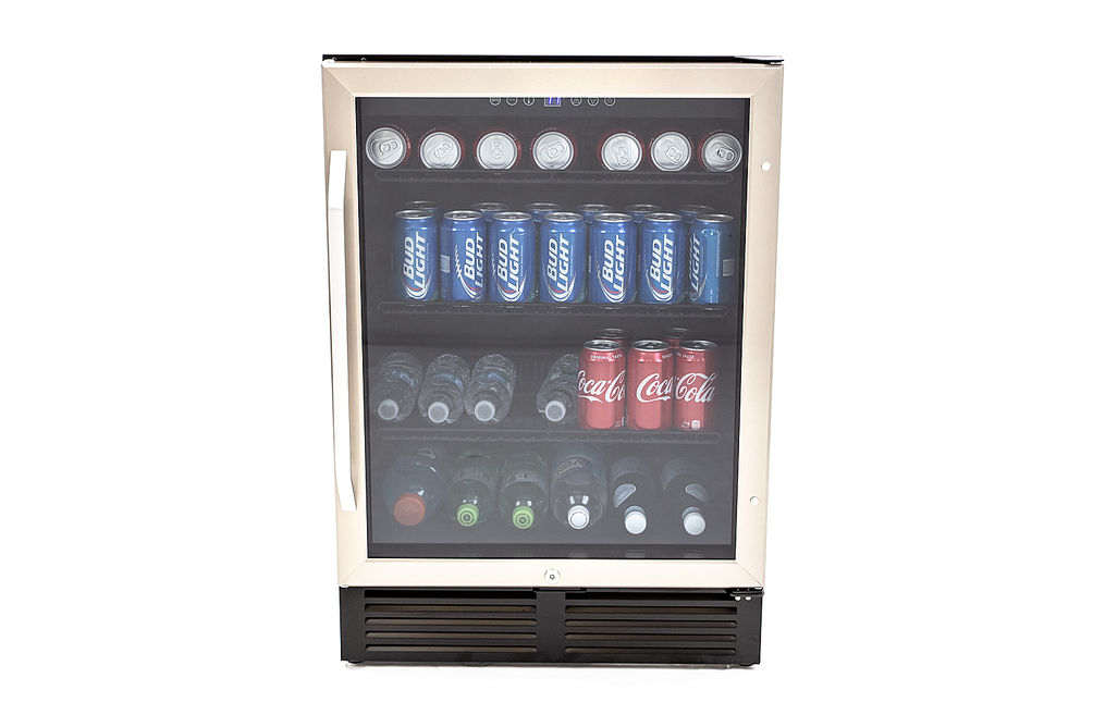 Avanti - Beverage Center - 130 Can Capacity - Stainless Steel with Black Cabinet