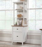 Sauder - Cottage Road Storage Tower Cabinet w/File Drawers - White