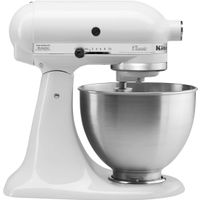 KitchenAid - Classic Series 4.5 Quart Tilt-Head Stand Mixer - K45SSWH - Blanco