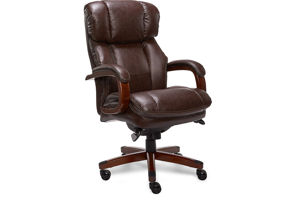 La-Z-Boy - Big & Tall Bonded Leather Executive Chair - Biscuit Brown