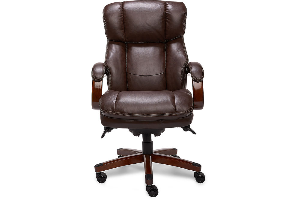 La-Z-Boy - Big & Tall Bonded Leather Executive Chair - Biscuit Brown