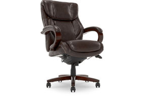 La-Z-Boy - Bellamy Executive Office Chair - Coffee Brown - Bonded Leather