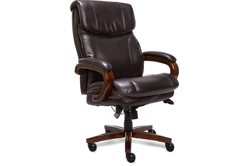 La-Z-Boy - Big & Tall Air Bonded Leather Executive Chair - Vino Brown