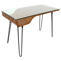 LumiSource - Avery Desk - Walnut/Black