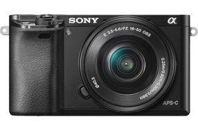 Sony - Alpha a6000 Mirrorless Camera with 16-50mm Retractable Lens - Black