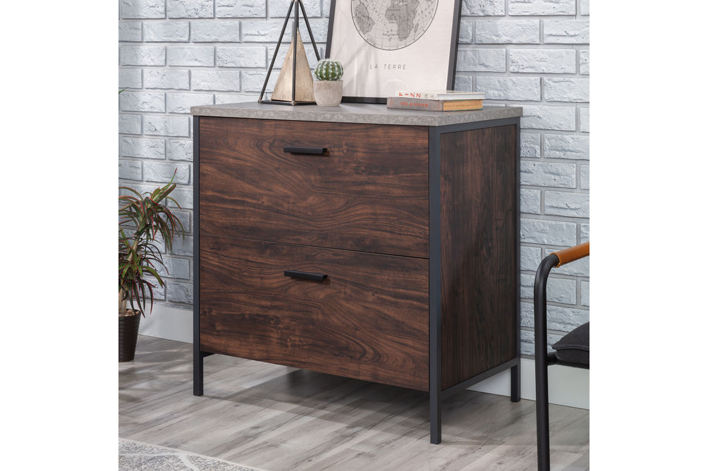 Sauder - Market Commons 2-Drawer Lateral File Drawer - Rich Walnut