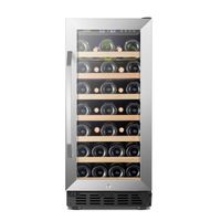 Lanbo - 15 Inch 31 Bottle Built-in or Freestanding Wine Cooler with Digital Temperature Control and