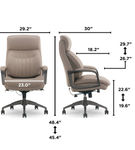 La-Z-Boy - Calix Big and Tall Executive Chair with TrueWellness Technology Office Chair - Taupe