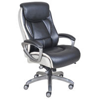 Serta - Lautner Executive Office Chair - Black with White Mesh Accents